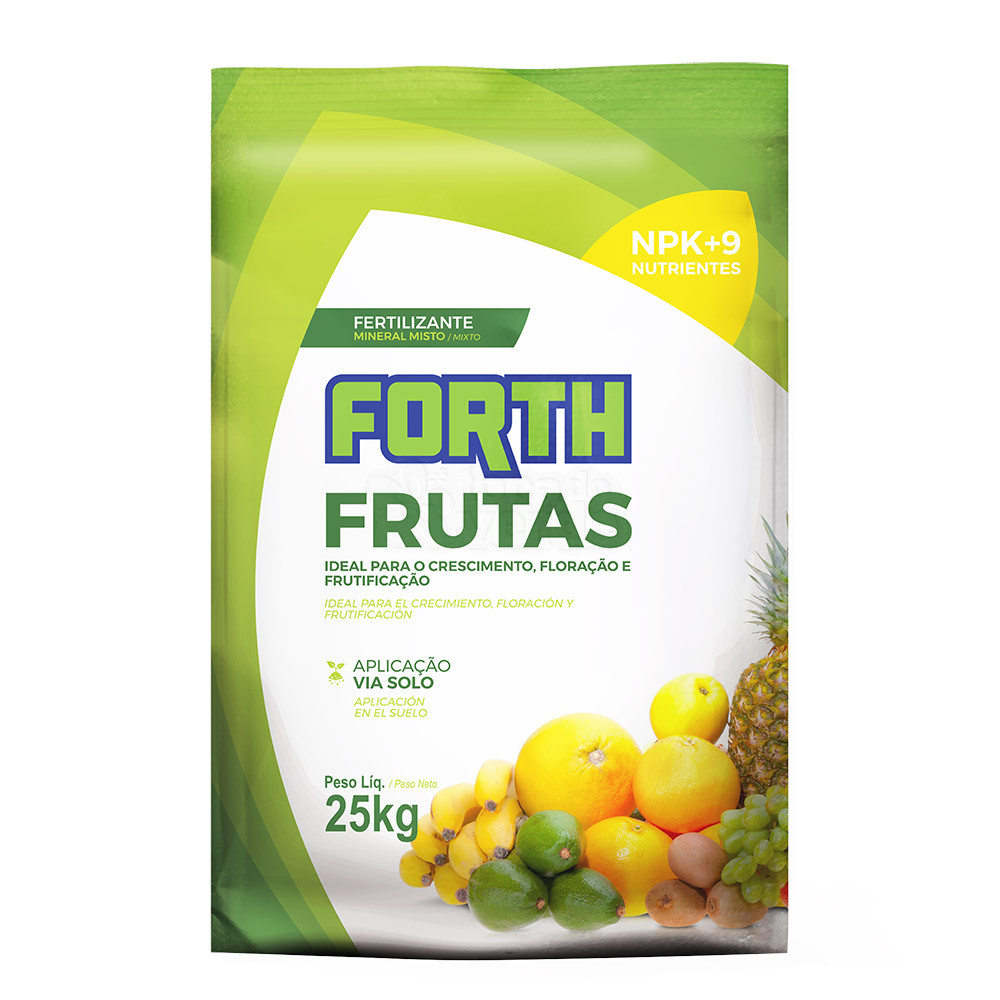 Forth Frutas Fertilizante - NPK 12-05-15 + 9 Nutrientes - 25kg