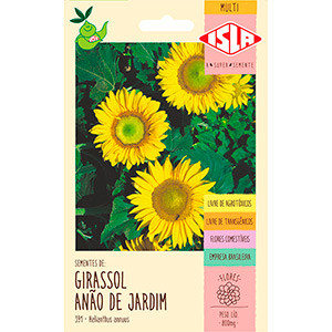 Girassol de Jardim Amarelo Anão 0,8g (Ref 391)