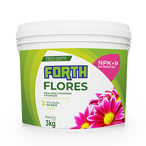 Forth Flores Fertilizante NPK 06-18-12 + 9 Nutrientes - 3 kg