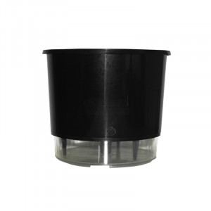 Vaso Autoirrigável Pequeno - Preto 12,6 x 11,4 cm N02