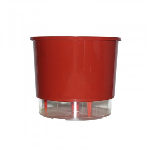 Vaso Autoirrigável Grande - Vermelho - 21,5cm x 19cm - N04
