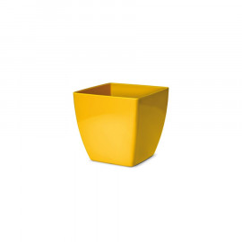 Cachepô Quadrado Elegance N01 - 0,95L - Cor Amarelo