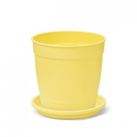 Vaso Aquarela com Prato - N03,5 - 1,7L - Cor Amarelo Claro
