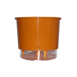 Vaso Autoirrigável Pequeno - Laranja 12,6  x 11,4 cm N02