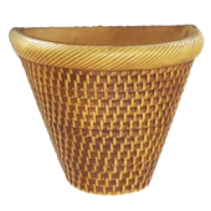 Vaso de Parede Rattan T2 - 17 alt x 13,5 cm - L1107 - Cor Natural