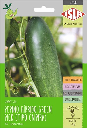 Pepino Híbrido Green Pick (tipo caipira) 3,8g (Ref 198)