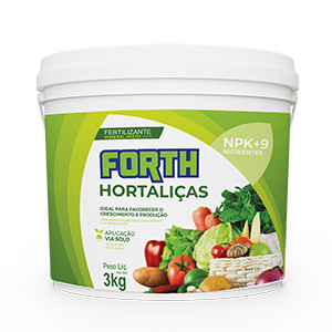 Forth Hortaliças Fertilizante - NPK 15-05-10 + 9 Nutrientes - 3 kg