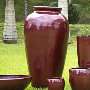 Vaso Fibra de Vidro - Pote 2 - 135 alt x 43 diâm - Diversas Cores - Rotogarden