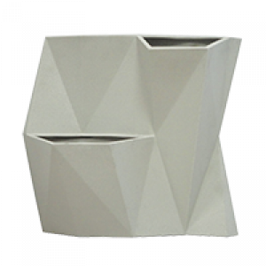 Vaso de Parede Modular 50x55 cm Angolo - Cor Cimento