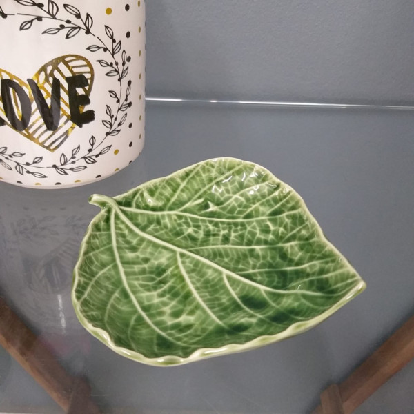 Birch Leaf Decorativo em Cerâmica - 3,0x16,0 cm - Cor Verde - 41184